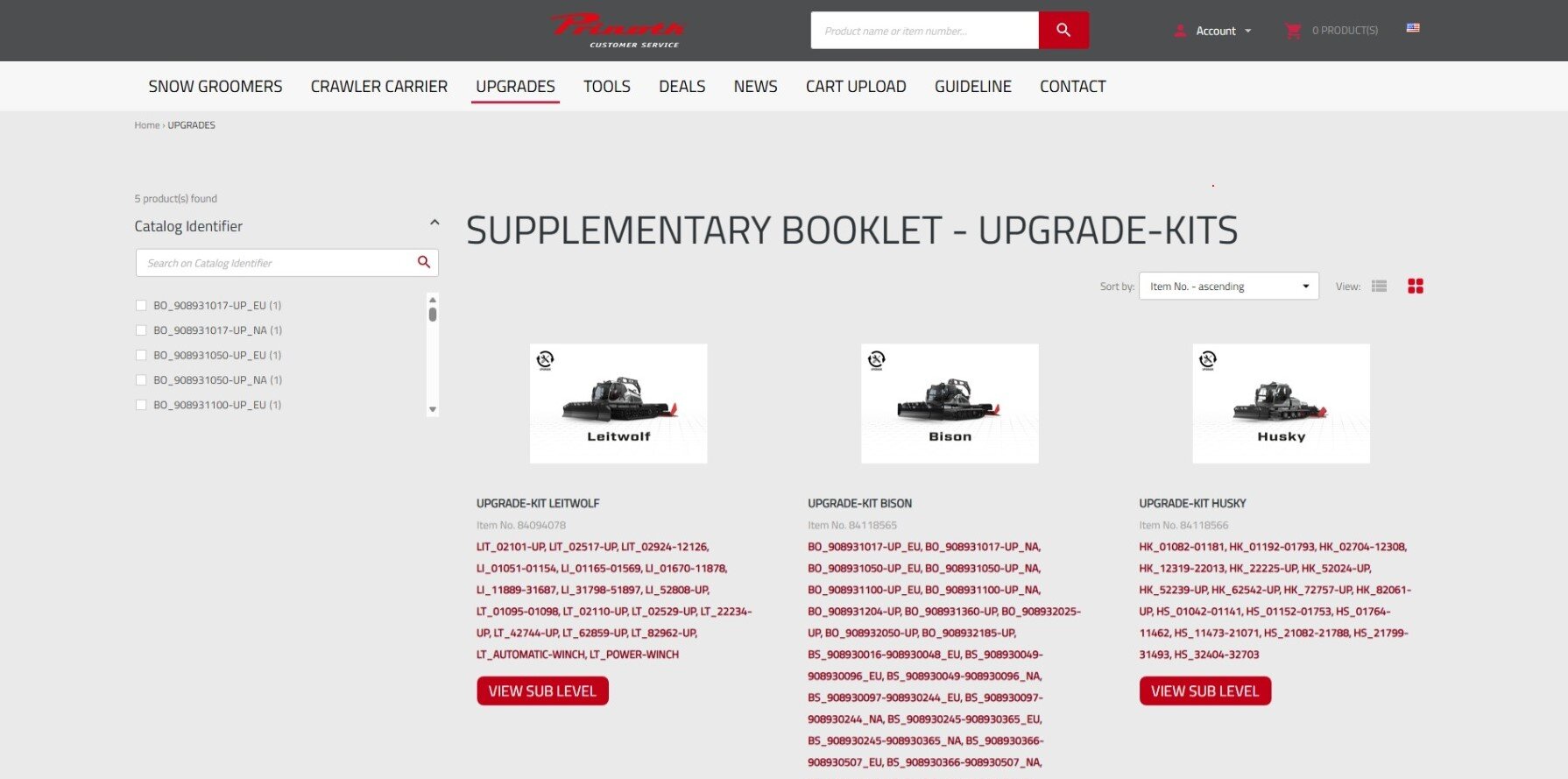 3. Select your machine model
